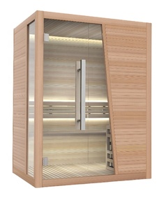 Saunaking Hemlock Cedro Sauna Tradicional SPA Room Style Interior De Madeira Infravermelho Sauna A Vapor Interior Seco Quarto com Fogão - Product Image 1
