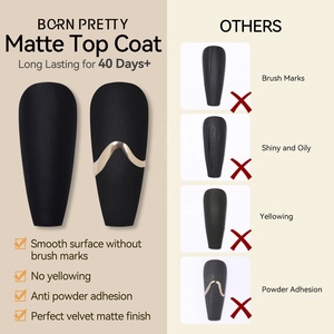 BORN PRETTY PRO Top Coat Opaco 15ml, Polvere Isolante Cromata Resistente, Finitura Vellutata Non Appiccicosa, Smalto Gel per Unghie Cromate - Product Image 6