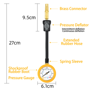 Manómetro de Presión de Neumáticos de Alta Precisión, de Bolsillo, de Acero Inoxidable, Económico, de 2 Pulgadas, 60 100 PSI - Product Image 1