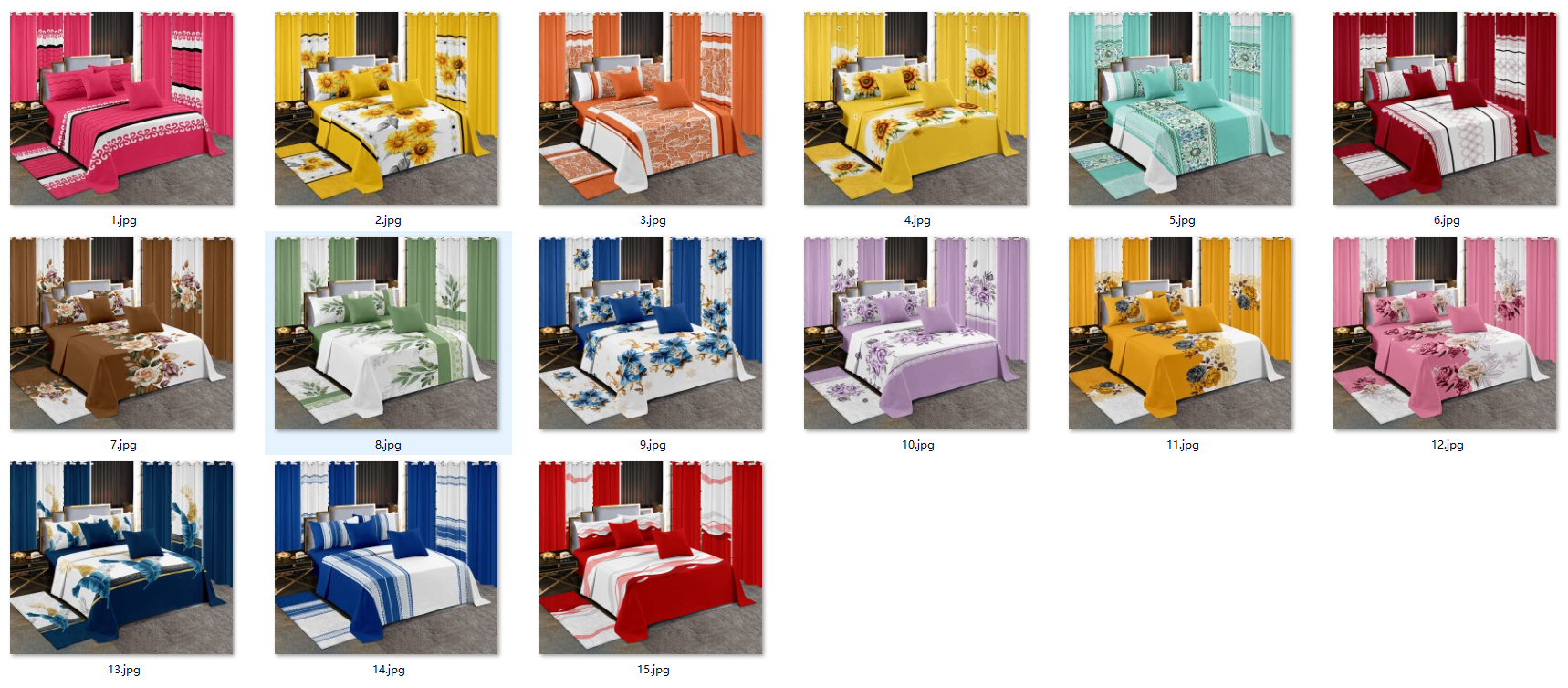 Red pink yellow blue ....mixed