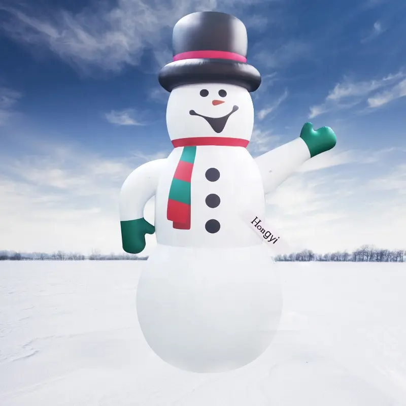 Reclame Cartoon Mascotte Kerst Decoratie Gigantische Opblaasbare Sneeuwpop