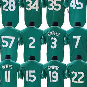 Maglie da baseball New Boston City all'ingrosso, taglie forti, maglia verde da gioco - 11 Rafael Devers, 16 Jarren Duran, 34 David Ortiz - Product Image 5