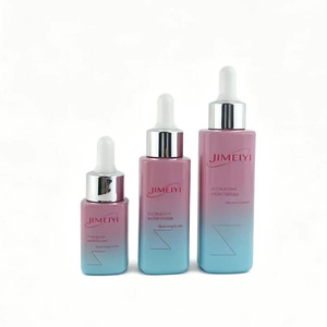 Flacon compte-gouttes carré en verre dégradé minimaliste de 30 ml avec bouchon hermétique, distributeur de voyage multifonctionnel ; Flacons d'échantillons essentiels de 15 ml - Product Image 5