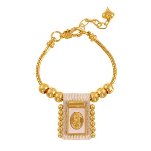 BD-D810 Joyería Católica Religiosa, Dijes Chapados en Oro, <span class=keywords><strong>Virgen</strong></span> <span class=keywords><strong>de</strong></span> <span class=keywords><strong>Guadalupe</strong></span>, Jesús, <span class=keywords><strong>Virgen</strong></span> María, Colgante <span class=keywords><strong>de</strong></span> Concha <span class=keywords><strong>de</strong></span> Nácar, Pulsera - Product Image 5