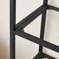 Étagère d'angle en acier de style industriel moderne, solution de rangement gain de place pour la salle à manger et la maison avec étagères métalliques