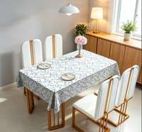 Nappe semi-circulaire tendance en plastique, lavable, anti-déversement, housse en tissu, résistante à l'huile et à l'eau pour la maison, les dîners, les fêtes et la décoration de mariage