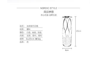 Vase en plastique de style européen, prévention des chutes, décoration de mariage, vase hydroponique sec, bon marché, vente en gros, vase à fleurs de décoration intérieure - Product Image 5