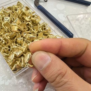 Gold <b>Earring</b> <b>Hooks</b> Rectangle Shape Copper Jewelry Findings For <b>Earring</b> Making - Product Image 1
