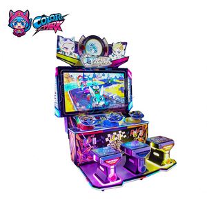 เครื่องเกมอาร์เคดหยอดเหรียญสำหรับเด็กแบบแข่งขันสามคน ดีไซน์ใหม่ สีสันสดใส สวนสนุกสีสันสดใส - Product Image 2