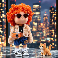 Figurine de collection Streetwear Fashion Potato Doll avec tenue amovible, chapeau, lunettes de soleil et accessoires, jouet multi-tenues, cadeau