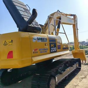 Excavadora Komatsu PC220 usada a precio económico, 22 toneladas, origen Japón, excavadora de cadenas para proyectos de construcción de terraplenes, en stock con certificación CE - Product Image 2
