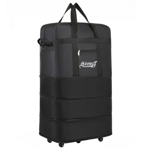 Bolsa de lona de nailon de gran capacidad, bolsa de viaje impermeable y duradera con cierre de cremallera, moda sencilla, unisex, para <span class=keywords><strong>viajes</strong></span>, 80x47x25cm - Product Image 5