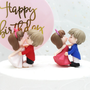 Gâteau d'anniversaire décoration couples nouvellement <span class=keywords><strong>mariés</strong></span> gâteau topper - Product Image 2