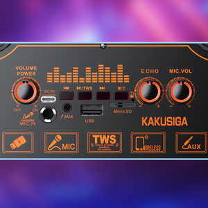 KAKUSIGA  ลดราคาพิเศษ ไฟ RGB สีสันสดใส 40W เสียงทรงพลัง |   BT5.2 เสียงแบบมัลติโหมดพร้อมไมโครโฟน - Product Image 5