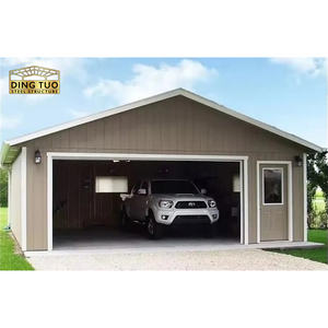 Garage Prefabbricato Isolato per Auto in Colori Scuri a Costo Ridotto, Scelta Libera della Porta, Struttura per Garage - Product Image 5