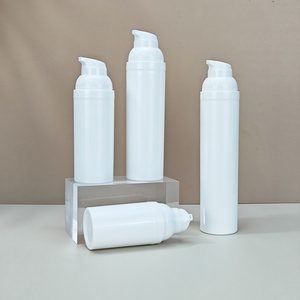 Flacon pompe airless en plastique blanc 50 ml, flacon pompe airless 30 ml 80 ml 1 oz, flacon airless LPP 100 ml à vendre - Product Image 3