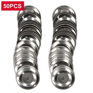 50 Piezas de Cascabeles para Pandereta Anillo de Campana de Acero Inoxidable para Panderetas de Mano e Iglesia - Product Image 1