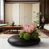 Vase à fleurs en céramique mate écologique haut de gamme avec design personnalisable Esthétique moderne Ornement de table d'intérieur