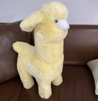 Juguete de Peluche de Piel de Oveja Personalizado para el Hogar, Juguete de Piel de Oveja Natural Cálida para Niños, Juguete de Alpaca Relleno de Piel de Oveja