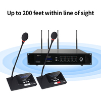 Système de microphone de conférence sans fil professionnel pour délégués avec fonction de suivi vidéo pour YCU892