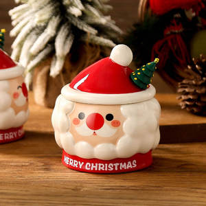 Taza de Cerámica Creativa de Santa Claus con Tapa, Diseño Navideño de Dibujos Animados para Regalos Navideños - Product Image 3