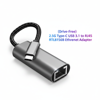 Adaptateur Ethernet Externe Sans Pilote 2.5G Type-C USB 3.1 vers RJ45 RTL8156B Station d'Accueil pour Ordinateur Portable En Stock