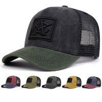 Gorra de Béisbol Trucker Moderna, Multicolor, con Paneles de Malla, Emblema en Relieve, Estilo Vintage, Personalizable, Informal, para Uso Diario y al Aire Libre