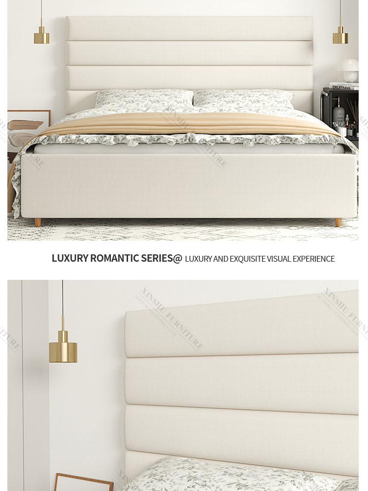 high quality nordic light luxury double simple modern net red bed ins master bedroom 1.8m cloth bed