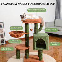 Meilleures ventes : Arbre à chat style cactus classique et mignon en bois et sisal, avec emballage carton, pour griffer et faire la sieste