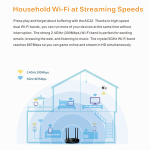 PIX-<span class=keywords><strong>LINK</strong></span> 4 Antenas AC1200 <span class=keywords><strong>Gigabit</strong></span> Wifi <span class=keywords><strong>Router</strong></span> Banda dual Internet inalámbrico de un solo lado y modo AP Velocidad rápida de largo alcance - Product Image 3