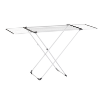 Meilleure vente au sol mobile Type maison métal support personnalisé cintre vêtements robe pliable étendoir