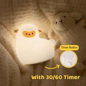 <span class=keywords><strong>Alcapa</strong></span> Sheep recargable táctil de silicona blanca lindo Rgb que cambia de Color lámpara Led dormitorio Animal luz de noche para niños - Product Image 5