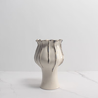 Nuevo Jarrón de Cerámica Hecho a Mano para Mesa, Resistente a Altas Temperaturas, Jarrón de Cerámica de Lujo, Decoración Artística para el Hogar, Fábrica de Cerámica