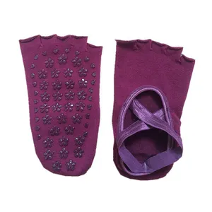 Factory Direct Open Toe Sports Yoga Socks Custom Design 5 Toe Anti Slip Grips Socks