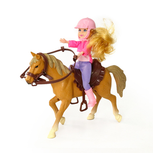 Ensemble d'animaux de ferme en plastique creux, modèle de cheval, <span class=keywords><strong>jouet</strong></span> de <span class=keywords><strong>club</strong></span> avec poupée - Product Image 4