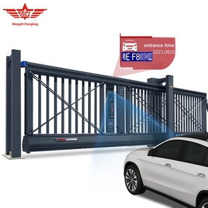 Shengshichanglong Modern Retractable Automatic Aluminium <b>Sliding</b> Driveway Fence Gate Wrought Iron <b>Swing</b> for Courtyard for - Product Image 6