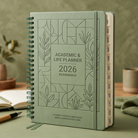 Carnet de planification A5 personnalisé à couverture rigide et spirale, journal académique, organisateur hebdomadaire et mensuel pour étudiants et usage professionnel