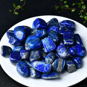 Commercio all'ingrosso Naturale lucido lapis lazuli lazurute rock Tumbled Stones Regalo E Artigianato Per La Guarigione Della Decorazione