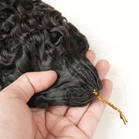 Miracle Knots Tresses au crochet bouclées effet eau profonde en cheveux naturels, légères, noir naturel, vente en gros usine