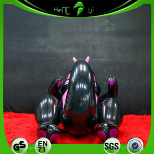 Vente flash - Jouets gonflables en PVC/TPU brillants - Dragon <span class=keywords><strong>Goodra</strong></span> - Jouet gonflable en forme de dragon noir et rose - Durable pour adultes - Product Image 5