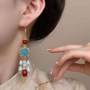 สไตล์โบราณใหม่สไตล์จีนตกแต่งบ้านโลหะเทียมมุกน้ำหยดดอกบัวออกแบบทันสมัยติด<span class=keywords><strong>ผนัง</strong></span>คุณภาพสูง - Product Image 4