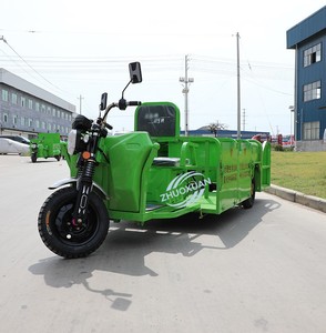 Tricycle électrique sanitaire à 6 seaux avec système de chaîne, capacité de charge de 100-200 kg, autonomie de 50-70 km, pour la collecte des déchets de cuisine - Product Image 4