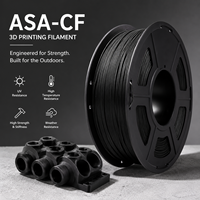 Filament plastique pour imprimante 3D LONGQI ASA-CF 1,75 mm 1 kg, finition mate, renforcé de fibres de carbone, couche de dissimulation des lignes ASA