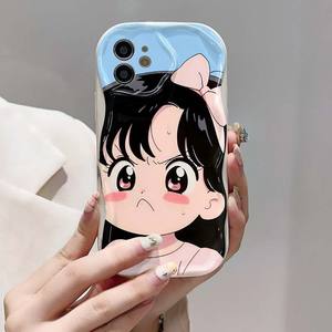 Bella ragazza arrabbiata stampa bordo d'onda in Silicone TPU custodia per telefono cellulare per Iphone 8 X Xr Xs 11 12 13 14 16 17 Pro Max - Product Image 3