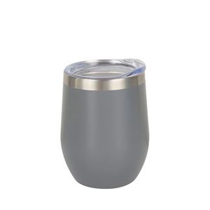 Factory-made logo Hot-selling Double-layer Vacuum Custom Coffee Cup Powder Coating Stainless Steel 12oz Wine Glass with Lid - Product Image 2