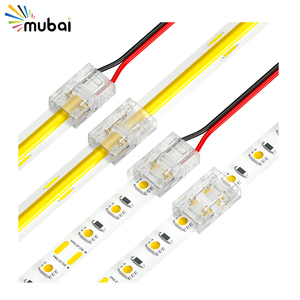 Conector <span class=keywords><strong>de</strong></span> tira LED sin soldadura <span class=keywords><strong>de</strong></span> 2 pines <span class=keywords><strong>de</strong></span> <span class=keywords><strong>conexión</strong></span> <span class=keywords><strong>rápida</strong></span> <span class=keywords><strong>de</strong></span> 10mm <span class=keywords><strong>de</strong></span> alta compatibilidad sin herramientas para tiras Mono IP20/IP54 SMD/COB <span class=keywords><strong>de</strong></span> 12V 24V - Product Image 1