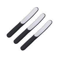 Lime à ongles professionnelle à manche incurvé en plastique, durable, antidérapante, pour un lissage optimal, outil de manucure, logo personnalisable