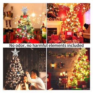 Christmas <b>Tree</b> Top Star Projection <b>Light</b> Gold Powder Glitter <b>Led</b> Decorative <b>Lighting</b> Fixture Rotating Starry Sky Effect - Product Image 4