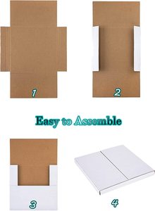 Hộp Thư Màu Trắng Tùy Chỉnh Hộp Album Các Tông Dễ Gấp Hộp Quà Tặng Gấp Phẳng Cho Doanh Nghiệp Nhỏ Đóng Gói - Product Image 4