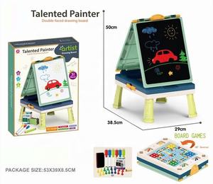 Pintor Talentoso, Juguete Educativo 2 en 1, Pizarra de Doble Cara para Niños, Soporte Plegable, Pizarra de Dibujo Artística con Juego - Product Image 3